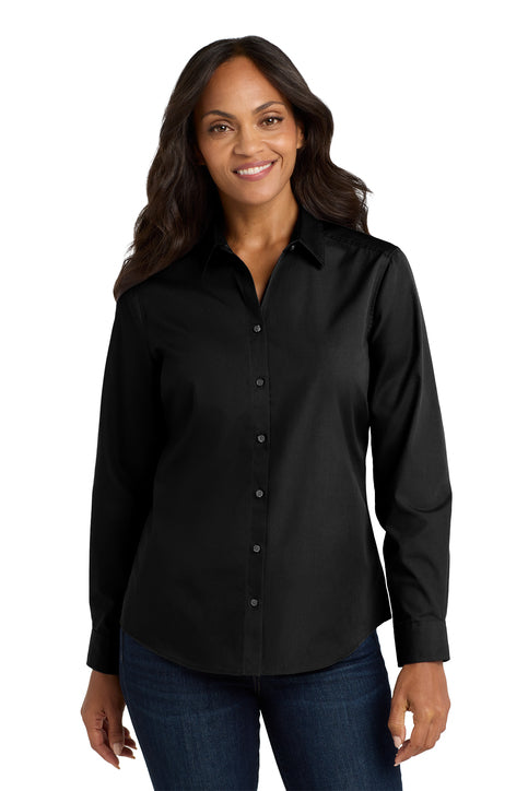 Port Authority® Women's Long Sleeve Carefree Poplin Shirt - LW100