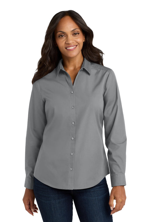 Port Authority® Women's Long Sleeve Carefree Poplin Shirt - LW100