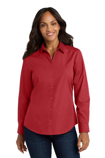 Port Authority® Women's Long Sleeve Carefree Poplin Shirt - LW100