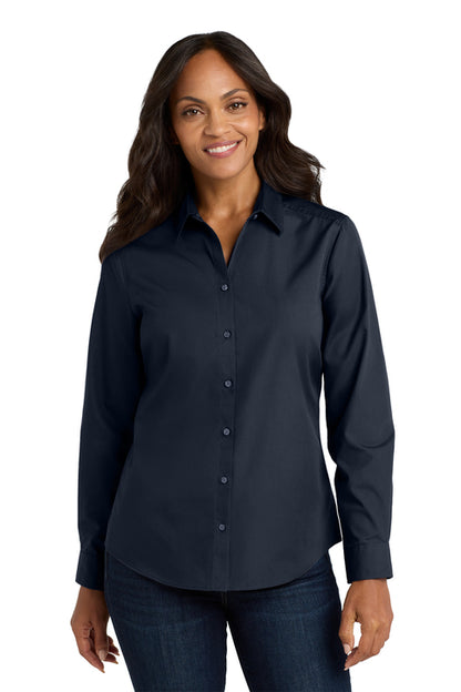 Port Authority® Women's Long Sleeve Carefree Poplin Shirt - LW100