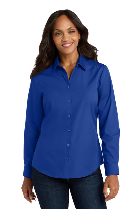 Port Authority® Women's Long Sleeve Carefree Poplin Shirt - LW100
