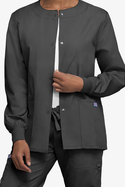 Womens Snap Front Scrub Jacket CK4350