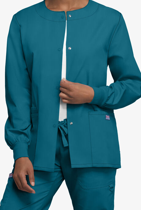 Womens Snap Front Scrub Jacket CK4350