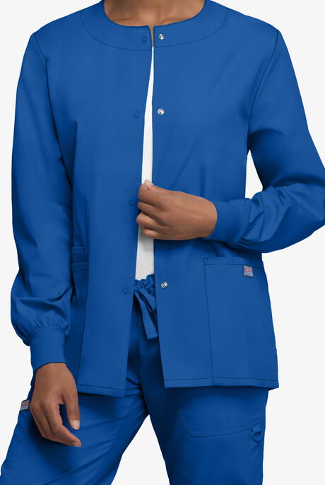 Womens Snap Front Scrub Jacket CK4350