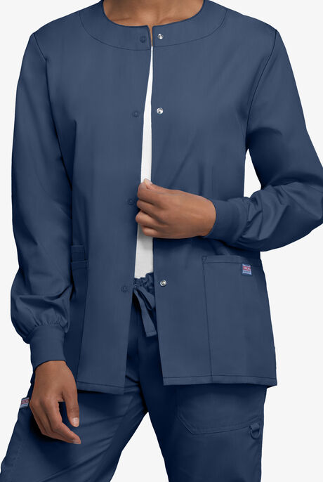 Womens Snap Front Scrub Jacket CK4350