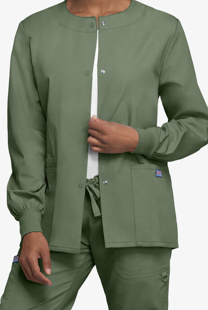 Womens Snap Front Scrub Jacket CK4350