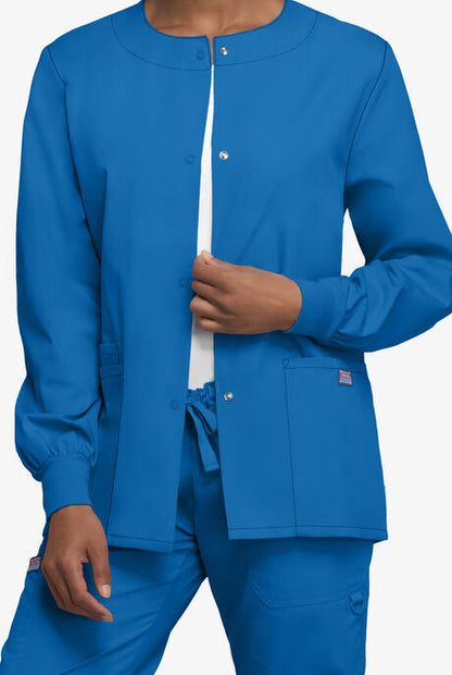Womens Snap Front Scrub Jacket CK4350