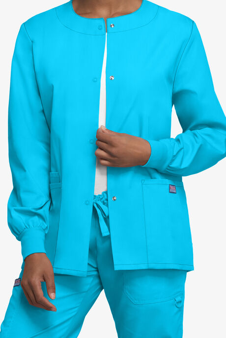 Womens Snap Front Scrub Jacket CK4350