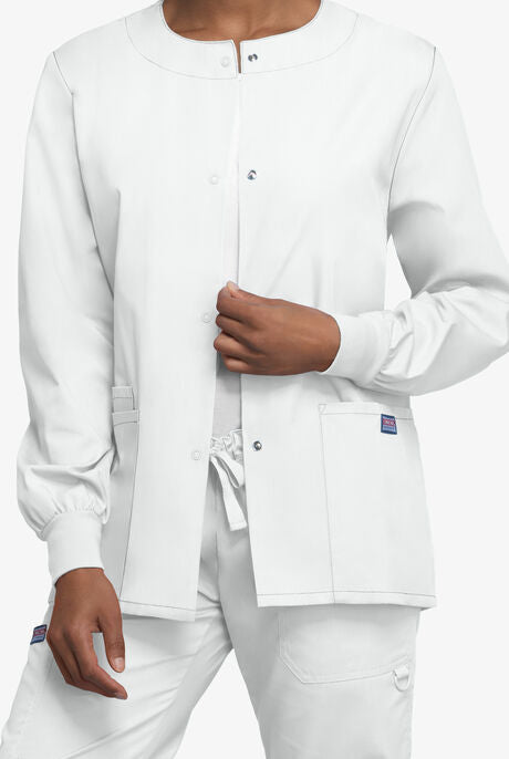 Womens Snap Front Scrub Jacket CK4350