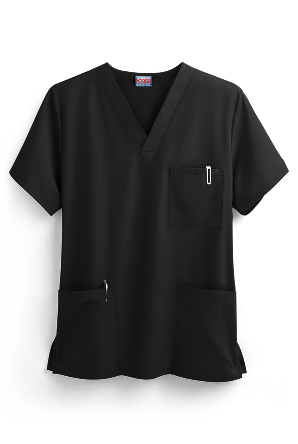 Unisex V-Neck 3 Pocket Solid Scrub Top - Cherokee 4876