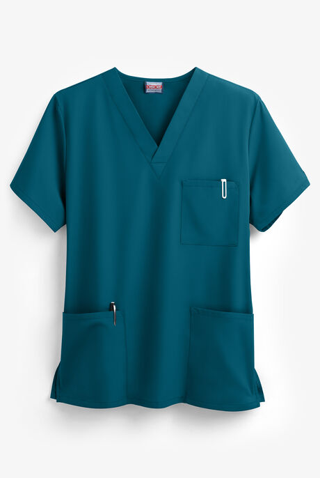 Unisex V-Neck 3 Pocket Solid Scrub Top - Cherokee 4876