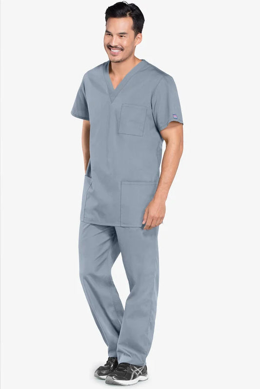 Unisex V-Neck 3 Pocket Solid Scrub Top - Cherokee 4876