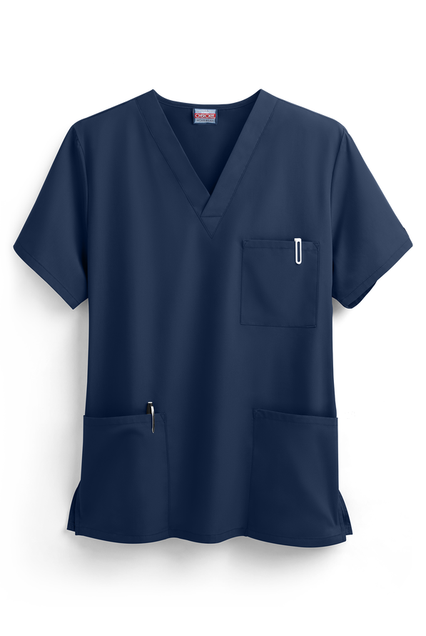 Unisex V-Neck 3 Pocket Solid Scrub Top - Cherokee 4876