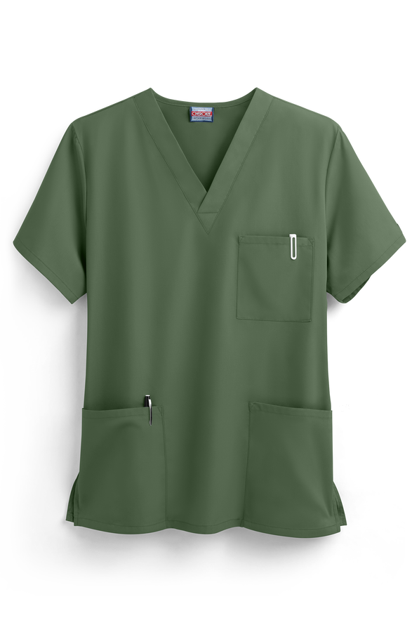 Unisex V-Neck 3 Pocket Solid Scrub Top - Cherokee 4876