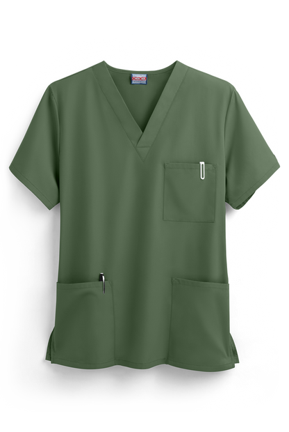 Unisex V-Neck 3 Pocket Solid Scrub Top - Cherokee 4876