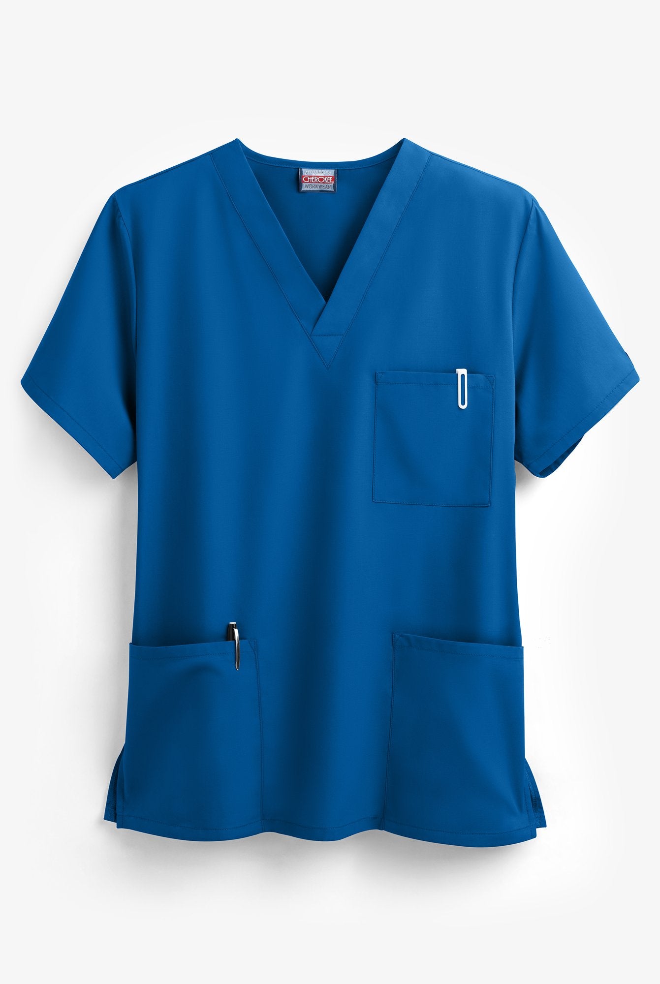 Unisex V-Neck 3 Pocket Solid Scrub Top - Cherokee 4876
